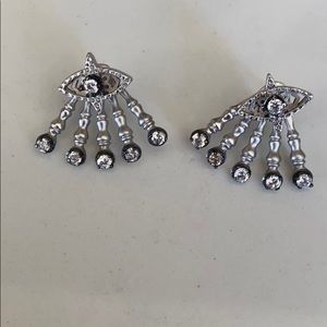 Kendra Scott silver ear jacket stud earrings